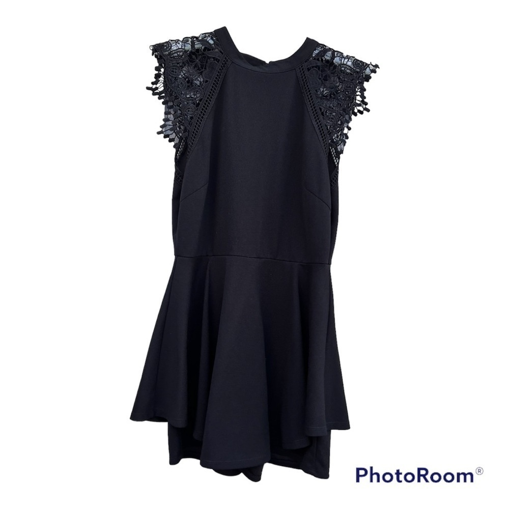 Iris Black Romper Dress